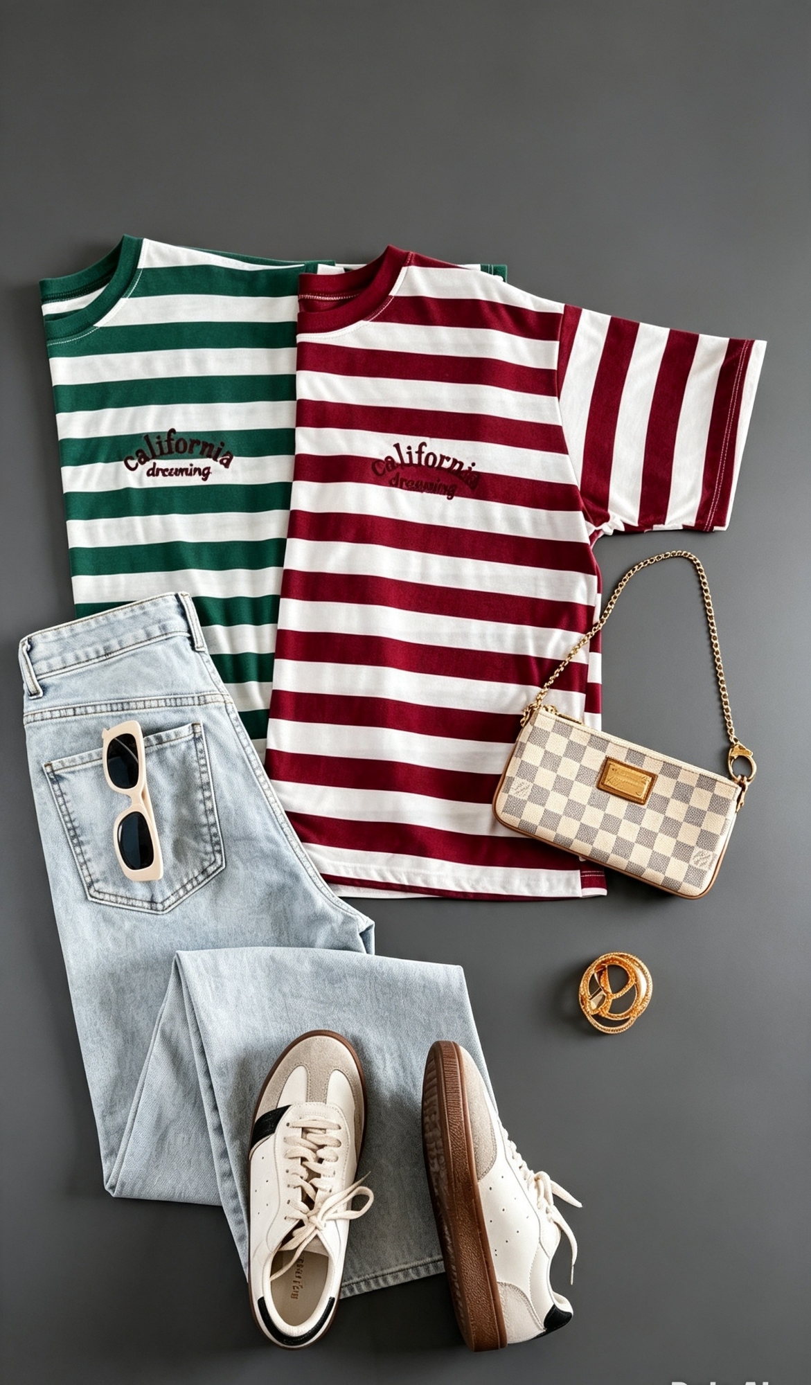 Remera Bordada California Raya Ancha - Imagen 4