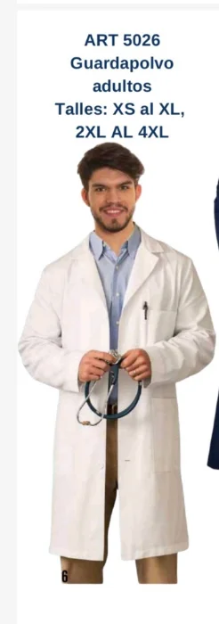 Guardapolvo Profesional Adulto Blanco
