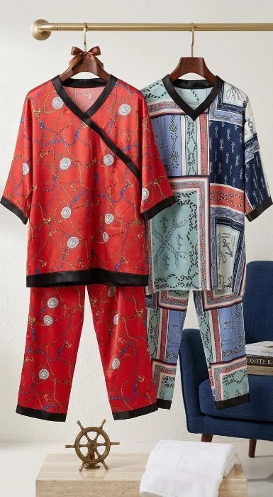 Pijama Dos Piezas para Hombres Saten