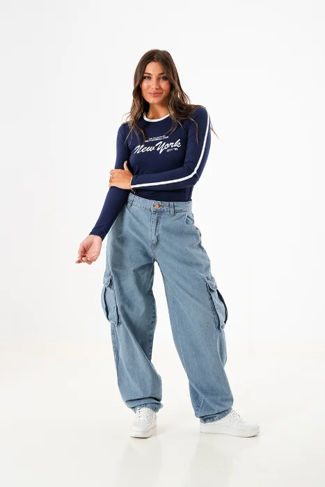 1311 Pantalon Baggy Cargo Nevado