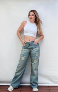 Jeans Wide Leg  (rígido) - Miniatura 6