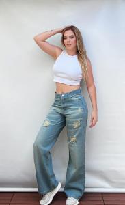 Jeans Wide Leg  (rígido) - Miniatura 2