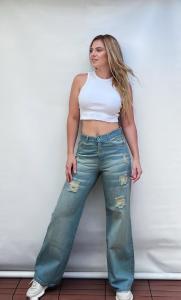 Jeans Wide Leg  (rígido) - Miniatura 3
