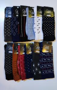 Media Caña Clásico Estampado de Hombre