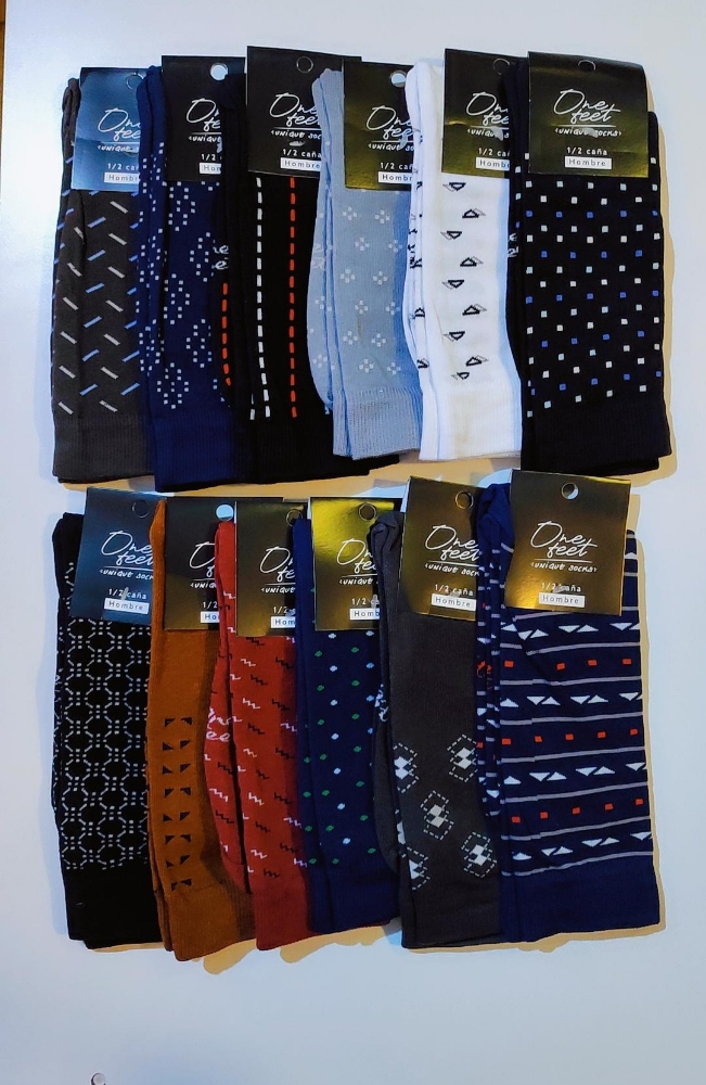 Media Caña Clásico Estampado de Hombre - Imagen 6