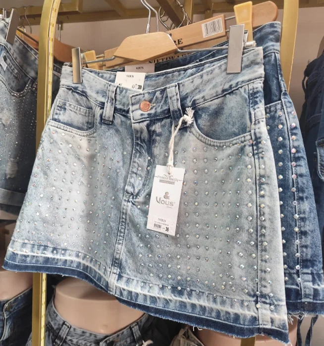 Short Pollera Importado con Strass