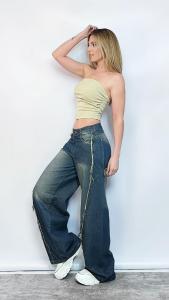 Jeans Wide Leg Desflecado - Miniatura 6