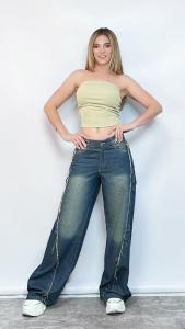 Jeans Wide Leg Desflecado - Miniatura 4