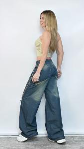 Jeans Wide Leg Desflecado - Miniatura 5