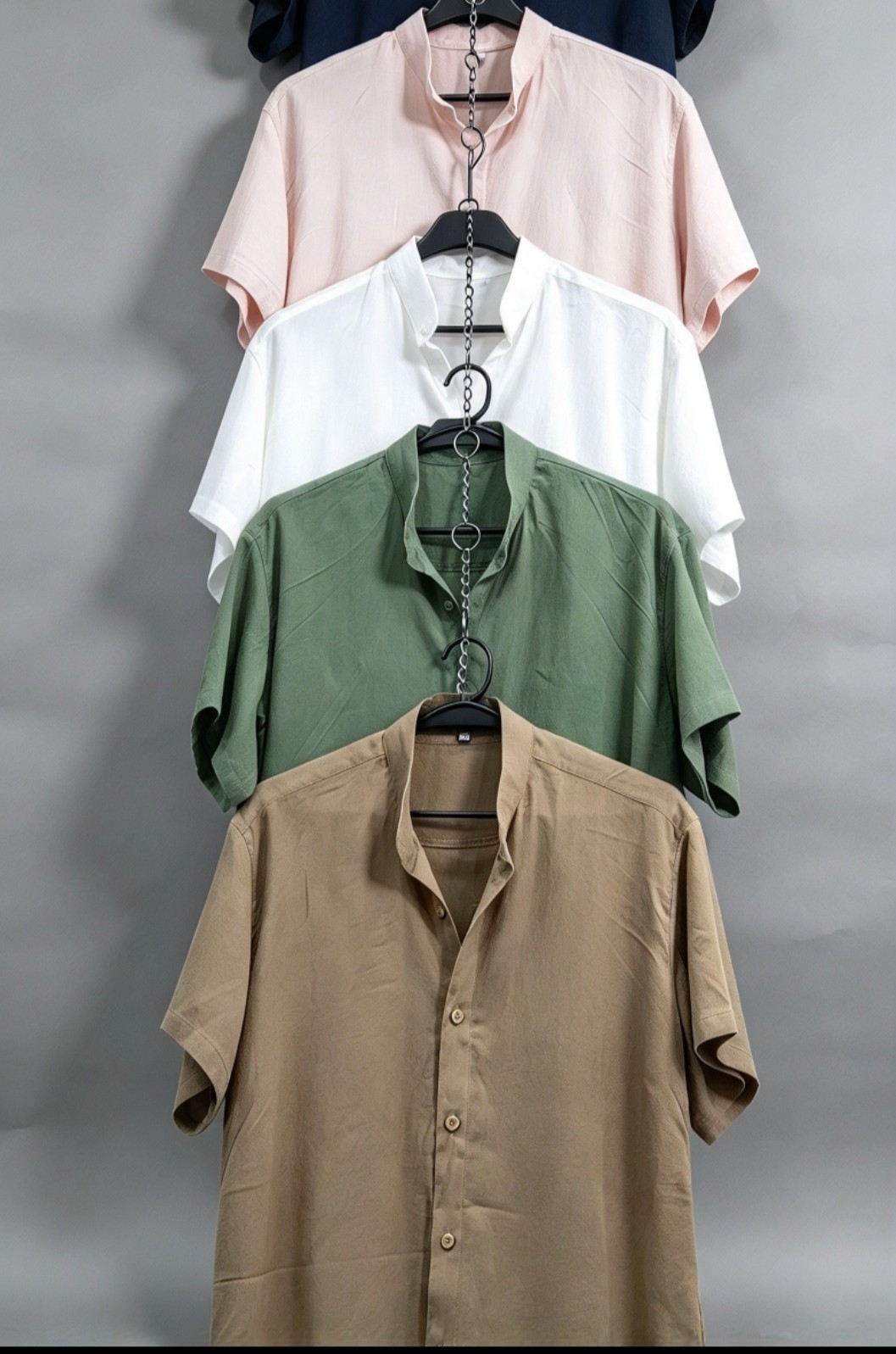 Camisa de Lino Cuello Mao Adulto. Talles Reales - Imagen 2