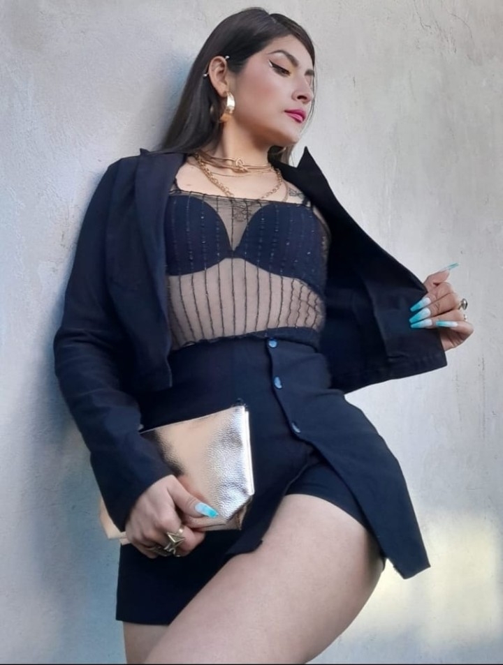 Conjunto Bengalina Short/pollera Blazer Dama - Imagen 6