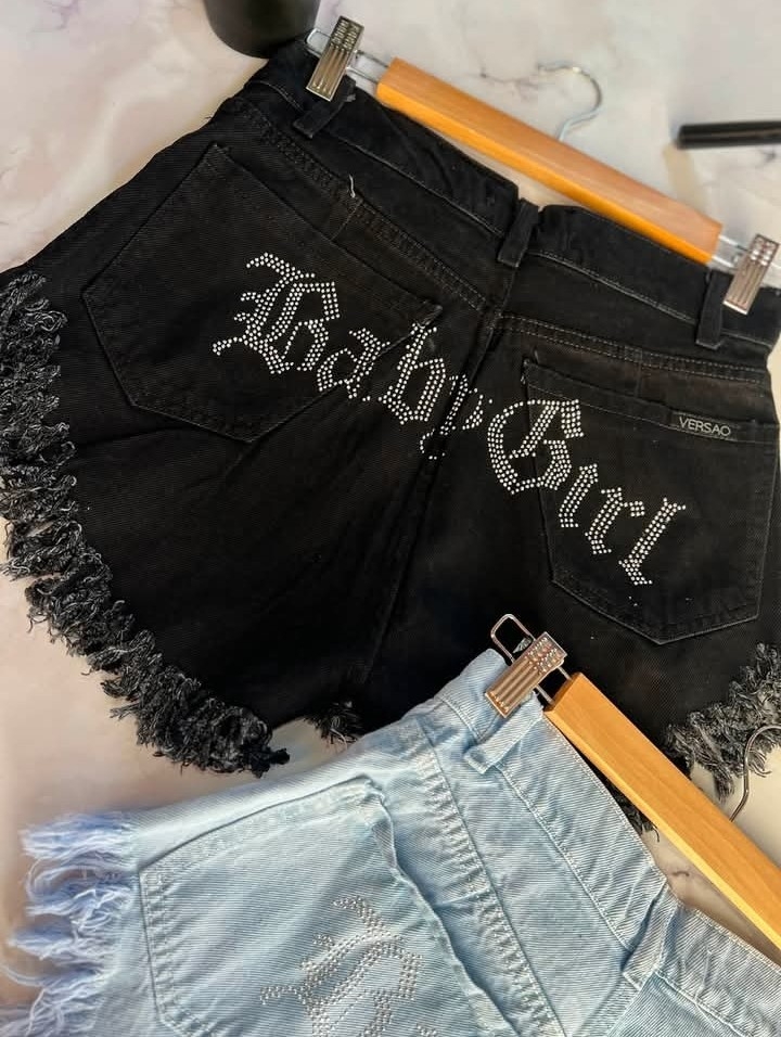 Short Jean Playero Stras Brillo Baby Girl - Imagen 4