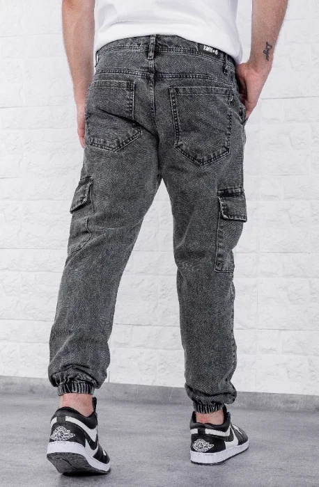 Jean Jogger Cargo Gris Hombre