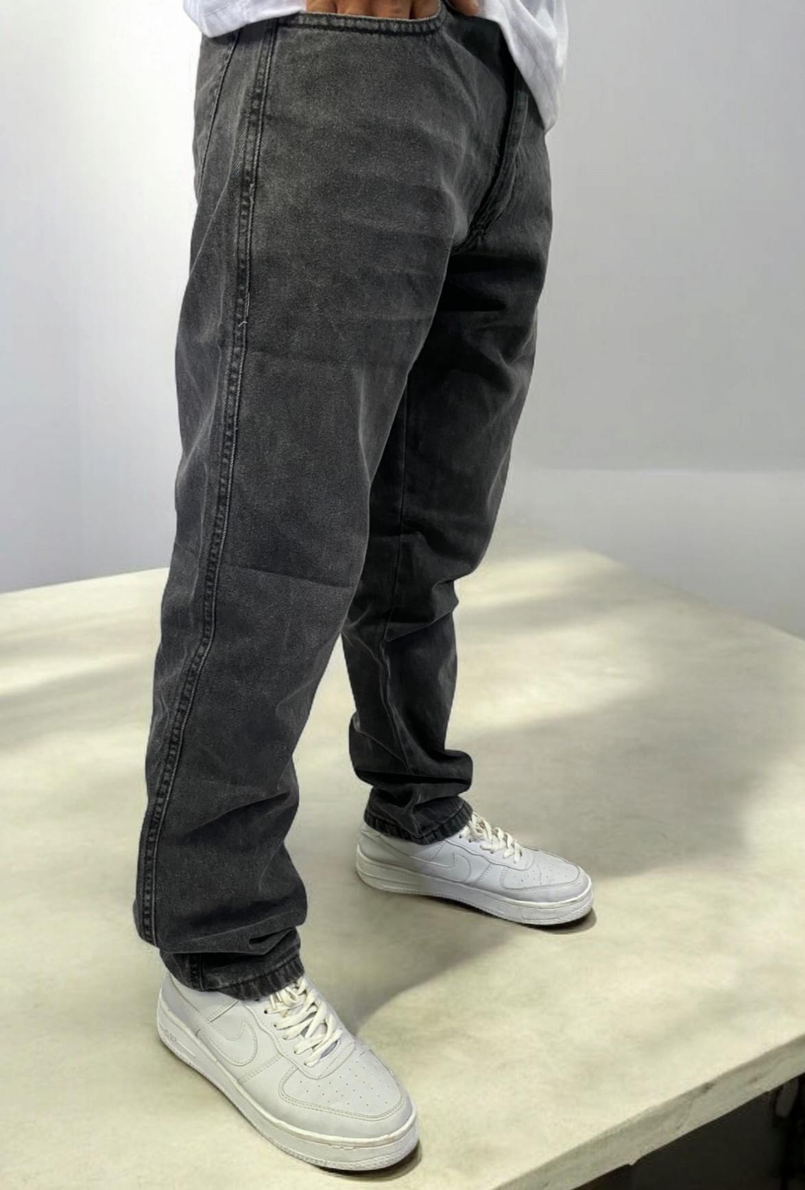 Jean Semi Recto Gris Hombre - Imagen 2