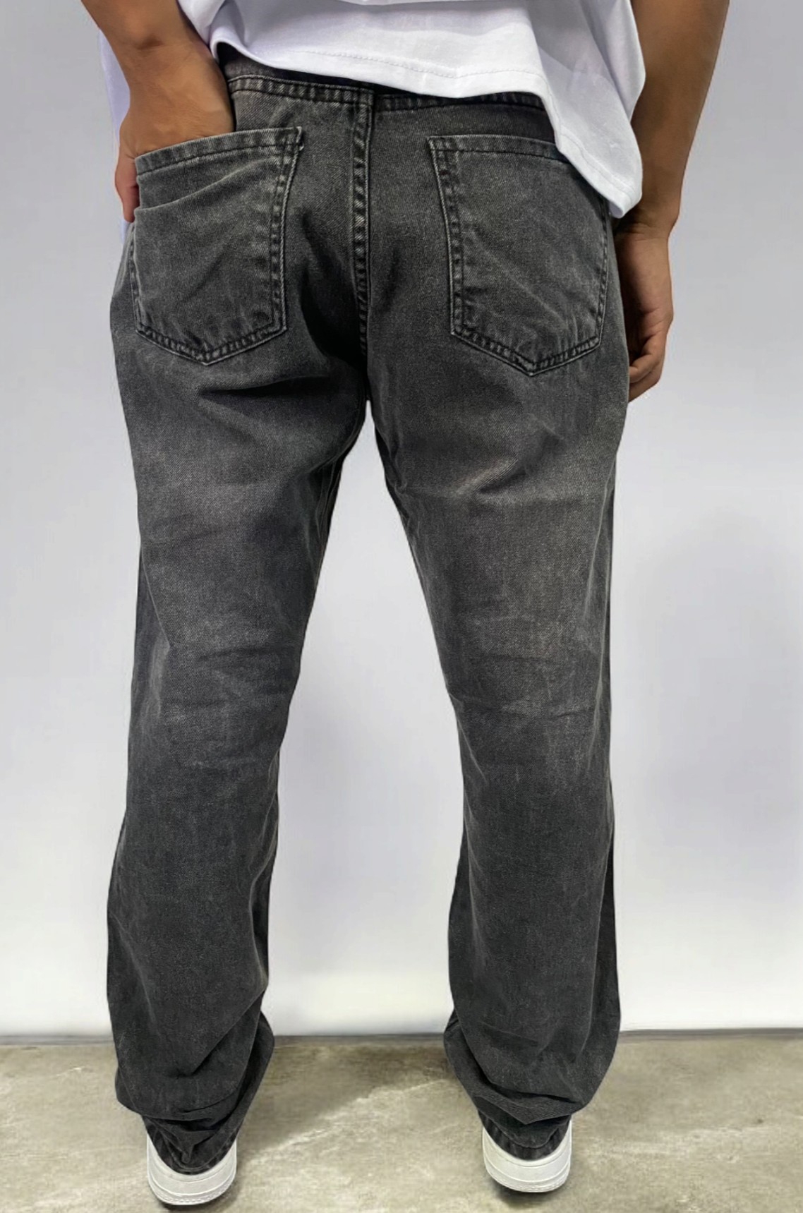 Jean Semi Recto Gris Hombre - Imagen 3