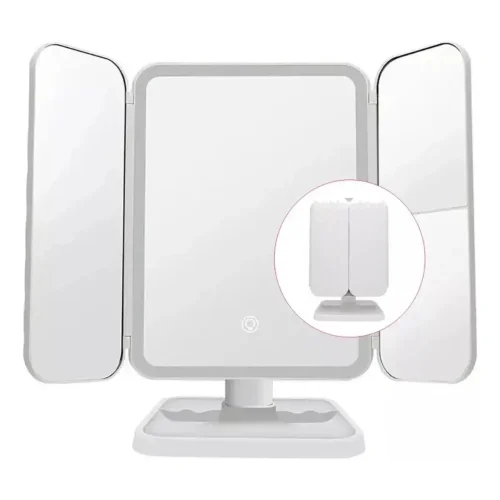 Espejo con Led Plegable con Zoom