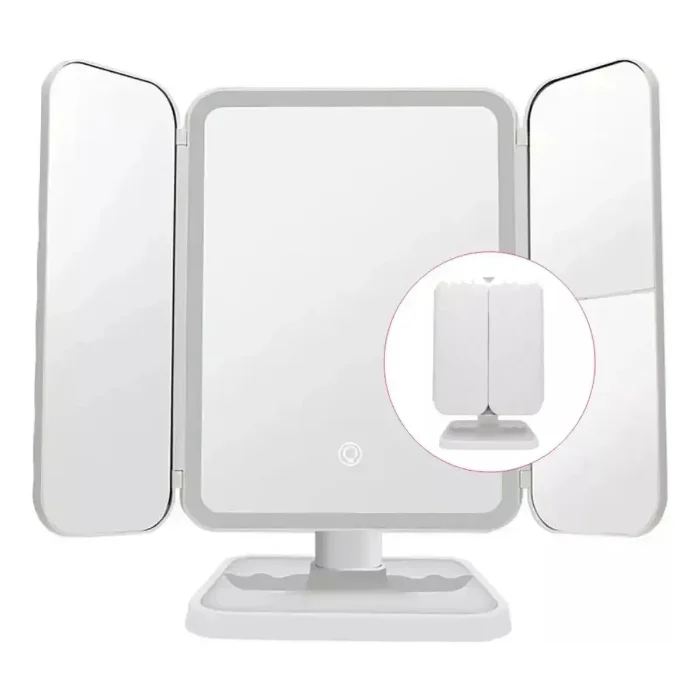 Espejo con Led Plegable con Zoom
