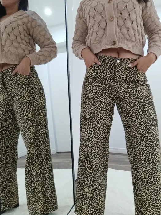 Wide Leg Animal Print