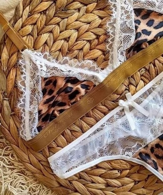 Bralette Microfibra Melífera Art. 1070 Estampado con Puntilla - Imagen 3