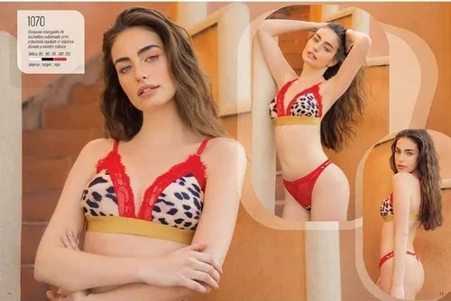 Bralette Microfibra Melífera Art. 1070 Estampado con Puntilla - Imagen 2