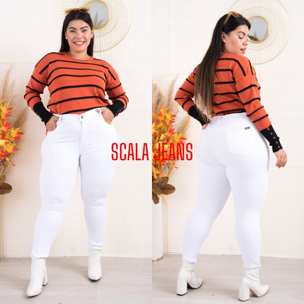 Jeans Blanco Semi Chupin - Imagen 2