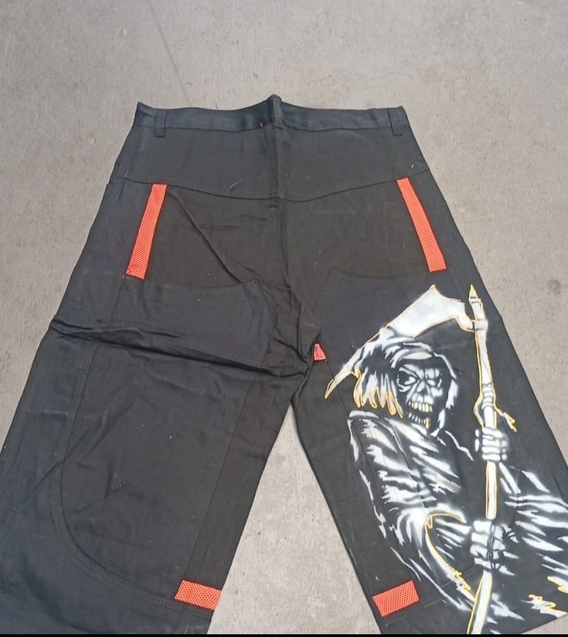 Maxi Bermuda Jean Baggy Chilenos Grafiti Tribal Diseño - Imagen 3