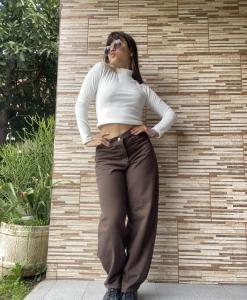 Jean Baggy Chocolate Dama