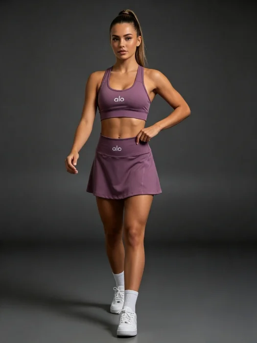 Conjunto Deportivo Short Pollera y Top Alo