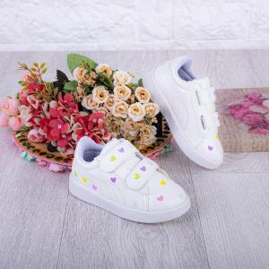 Zapatillas Cora Nena Ecocuero Durabilidad Estilo Corazones Doble Abrojo Calidad
