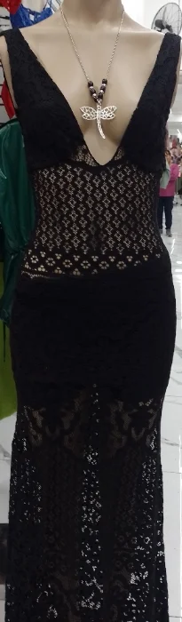 Vestido Largo de Encaje