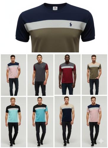 Remeras Bordadas Polo Tricolor