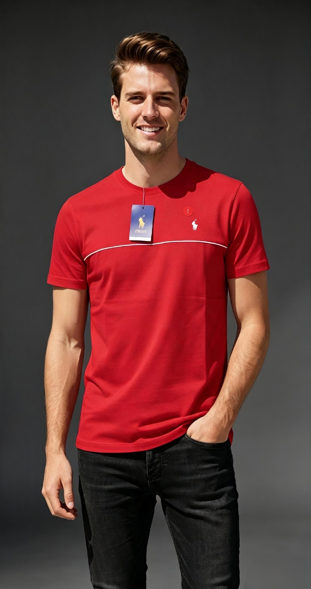 Remeras Bordadas Polo Lineal - Imagen 2