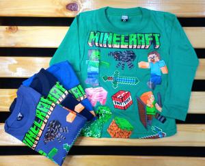 Manga Larga Minecraft de Algodón