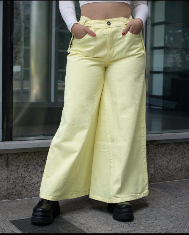 Jean Maxi Palazo Amarillo Regulador Dama - Imagen 2