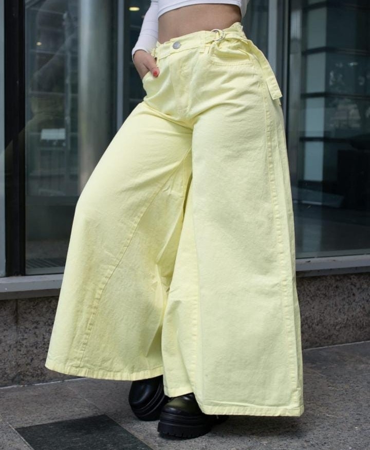 Jean Maxi Palazo Amarillo Regulador Dama - Imagen 3
