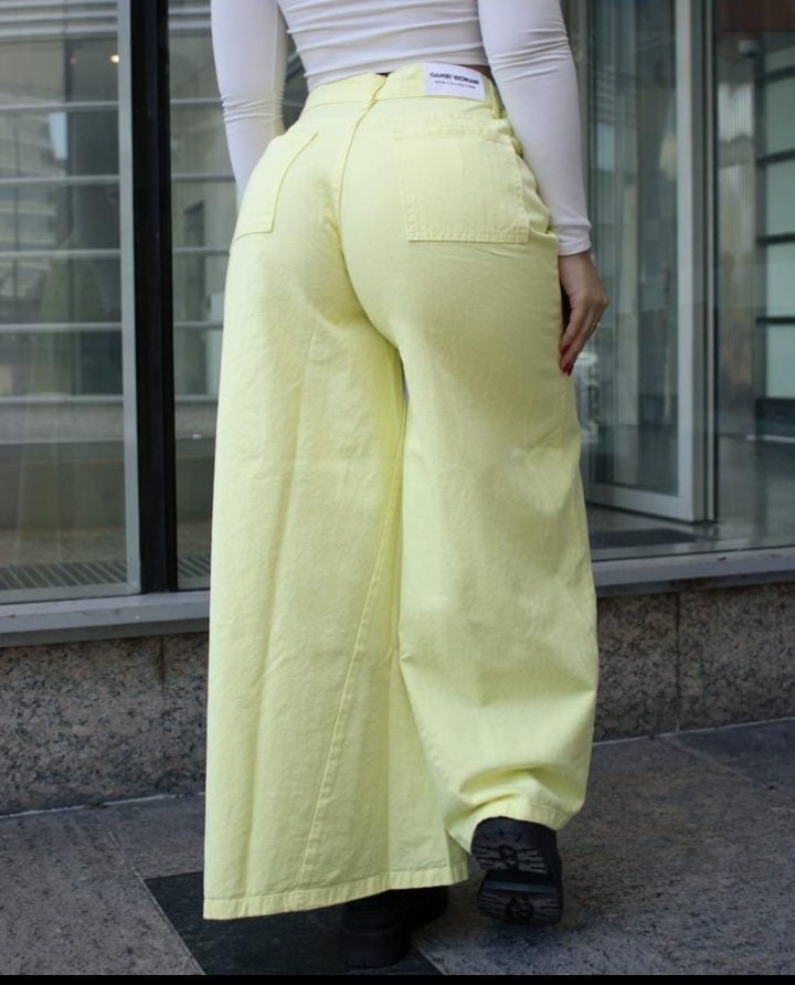 Jean Maxi Palazo Amarillo Regulador Dama - Imagen 4