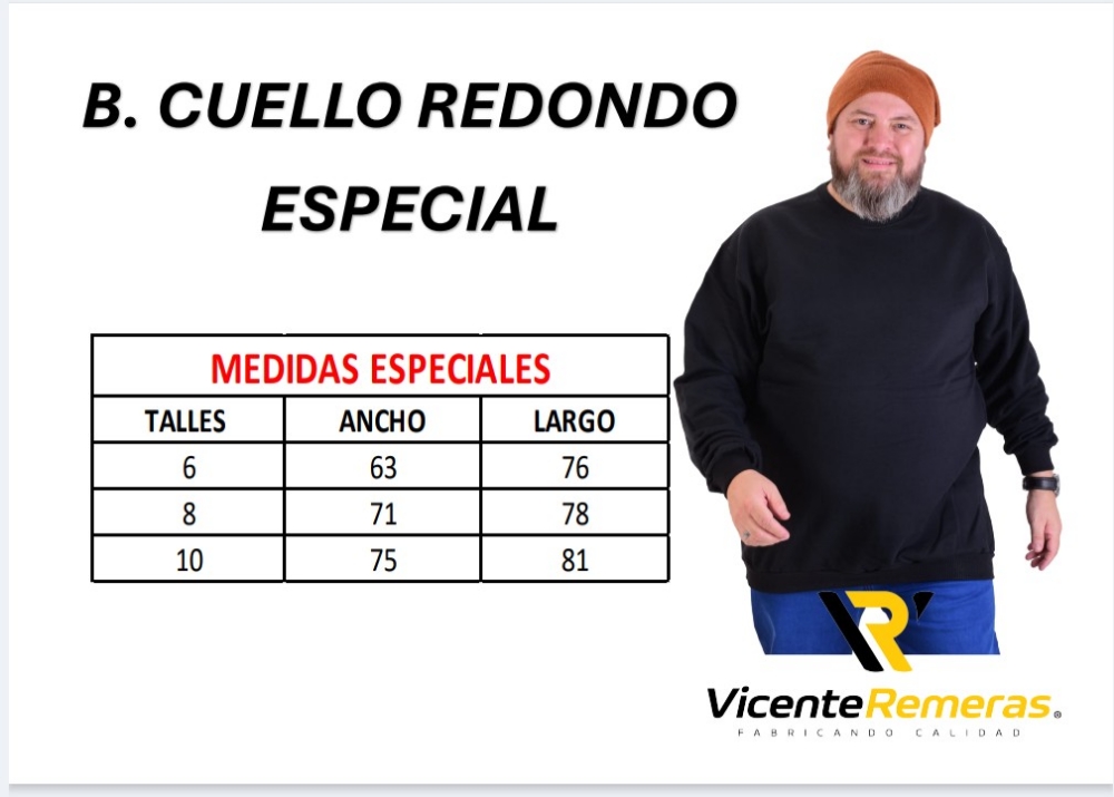 Buzos Lisas Talles Especiales - Imagen 3