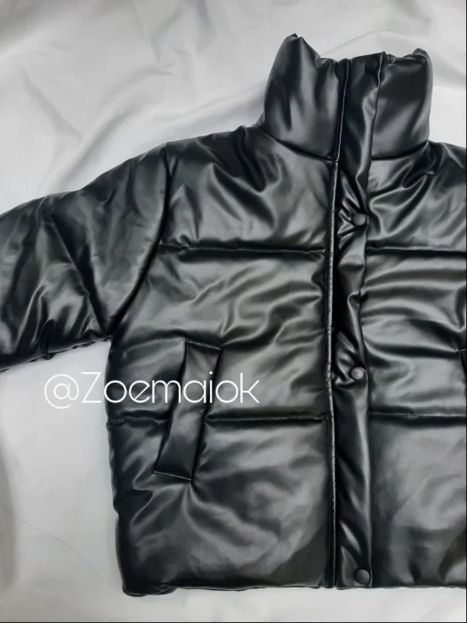 Campera Ecocuero con Solapa