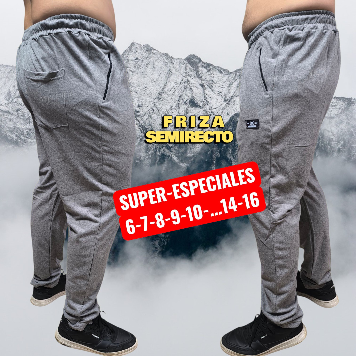Friza Jogging Semirecto Talles Especiales - Imagen 3