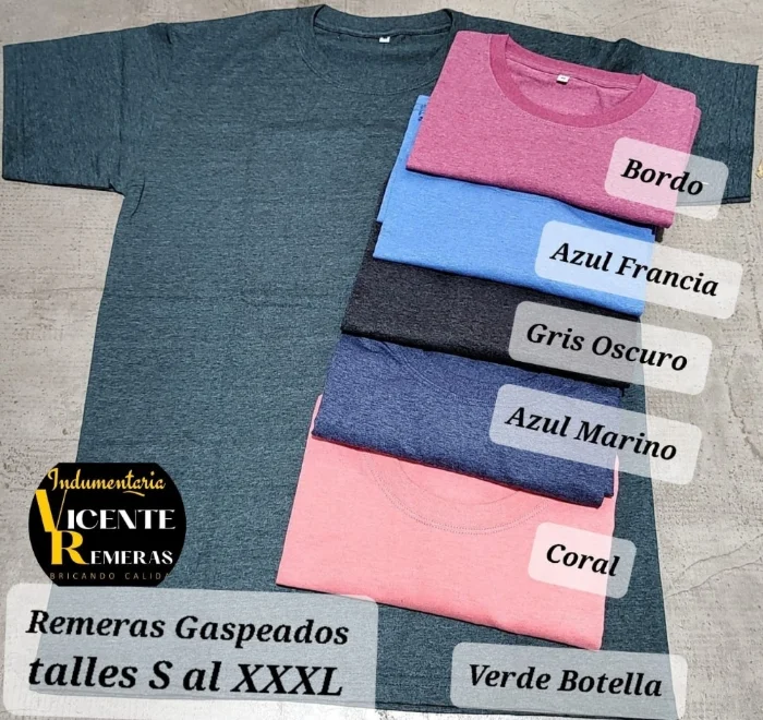 Remeras Lisas Gaspeadas