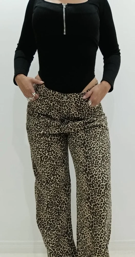 Jean Wide Leg Animal Print - Imagen 2