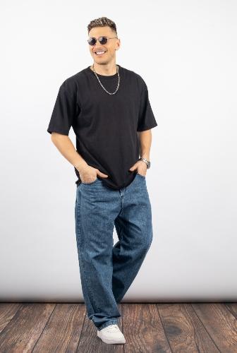 Jean Baggy Azul Oscuro Nevado Hombre