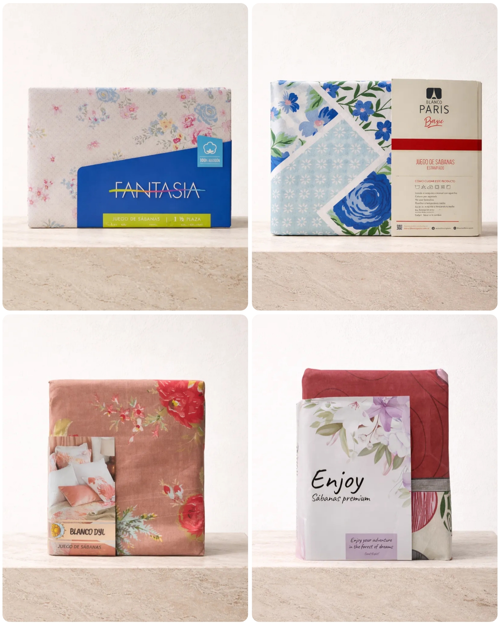 Juego de Sabanas 1 Plaza 1/2 Estampado - Imagen 1