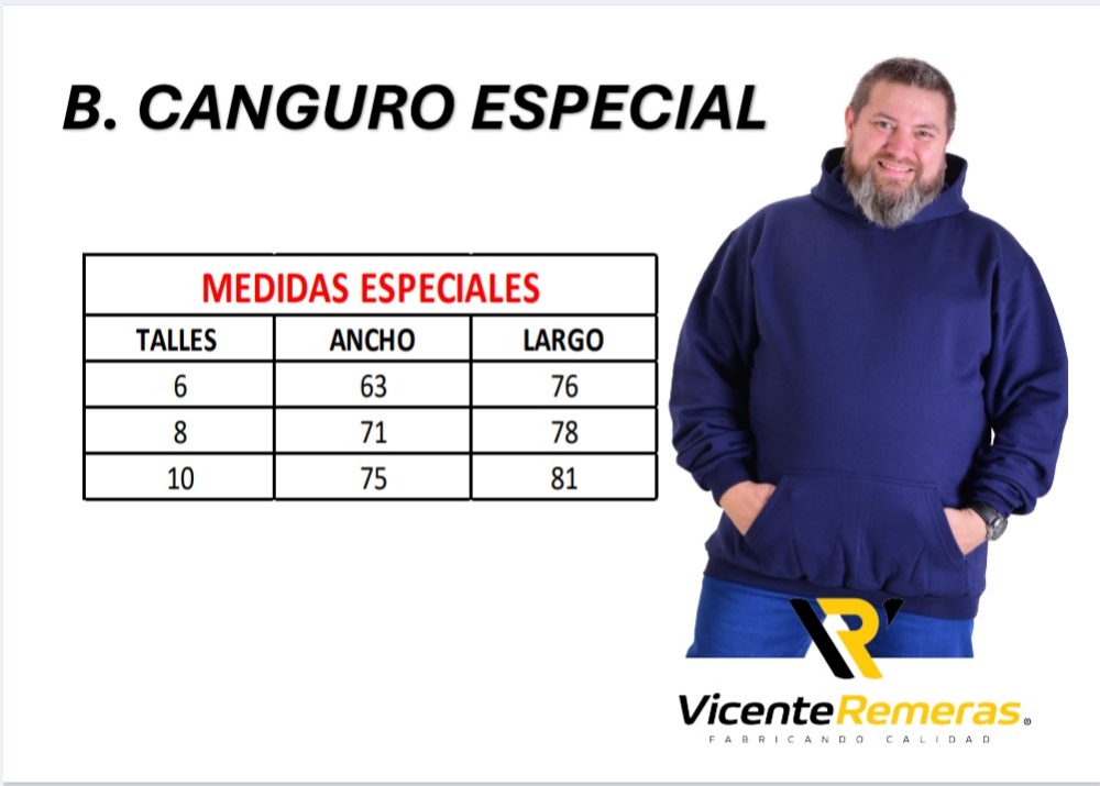 Buzos Lisas Talles Especiales - Imagen 3