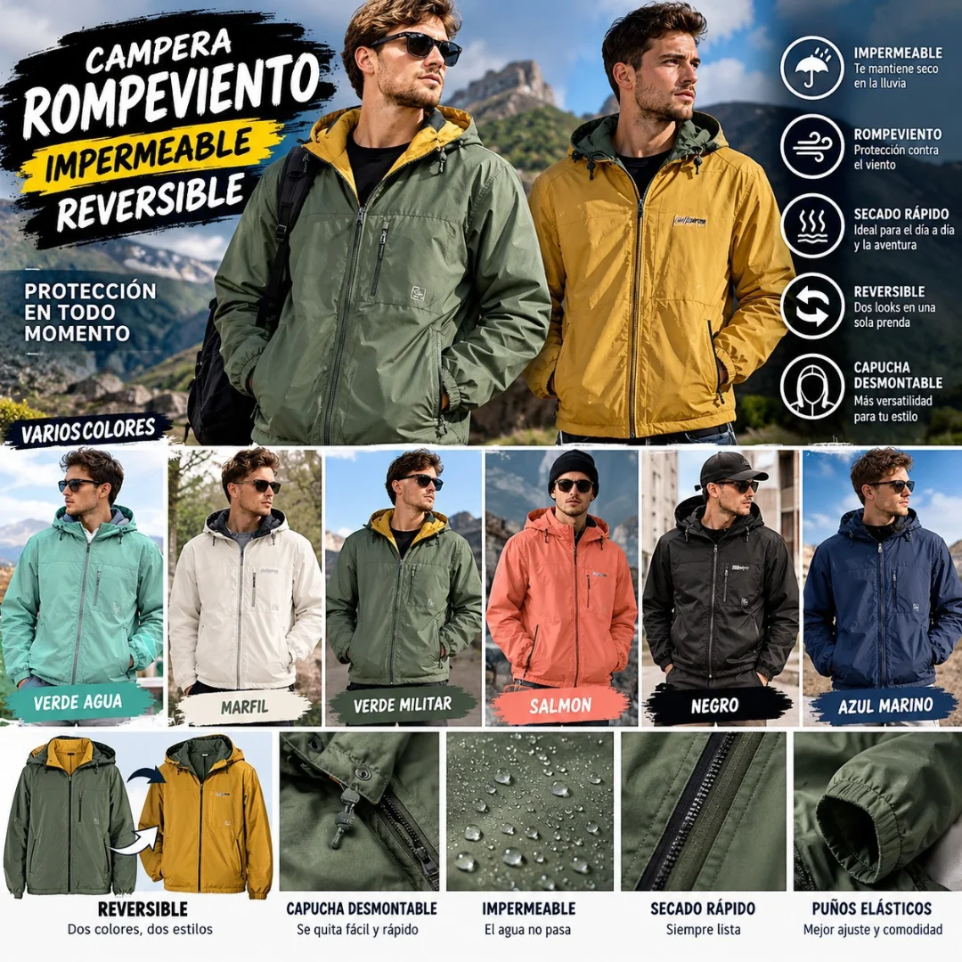Rompeviento con Capucha Yd - Imagen 3