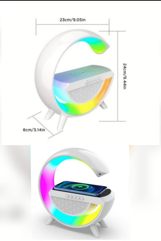 Parlante G con Luz Led y Cargador Inalámbrico - Imagen 2