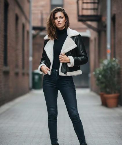 Campera Gamulan Negra Dama Mujer