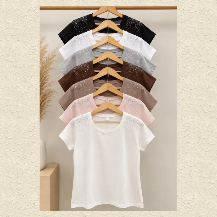 Remera con Strass de Dama