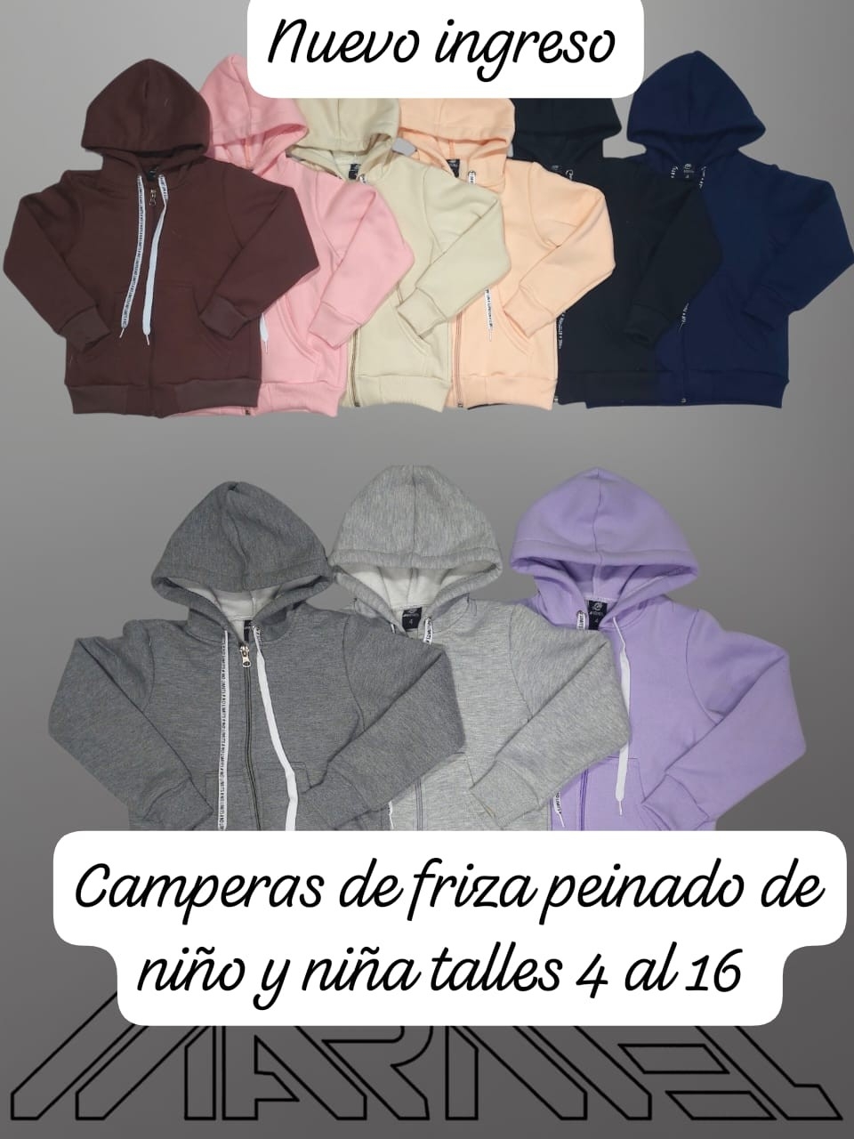 Camperas de Friza Peinado Niños y Niñas - Imagen 2