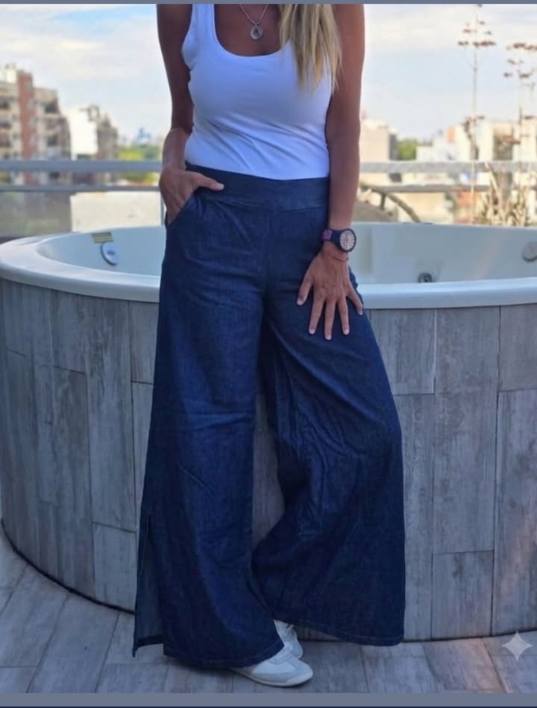 Maxi Palazzo Jean con Tajo - Imagen 3